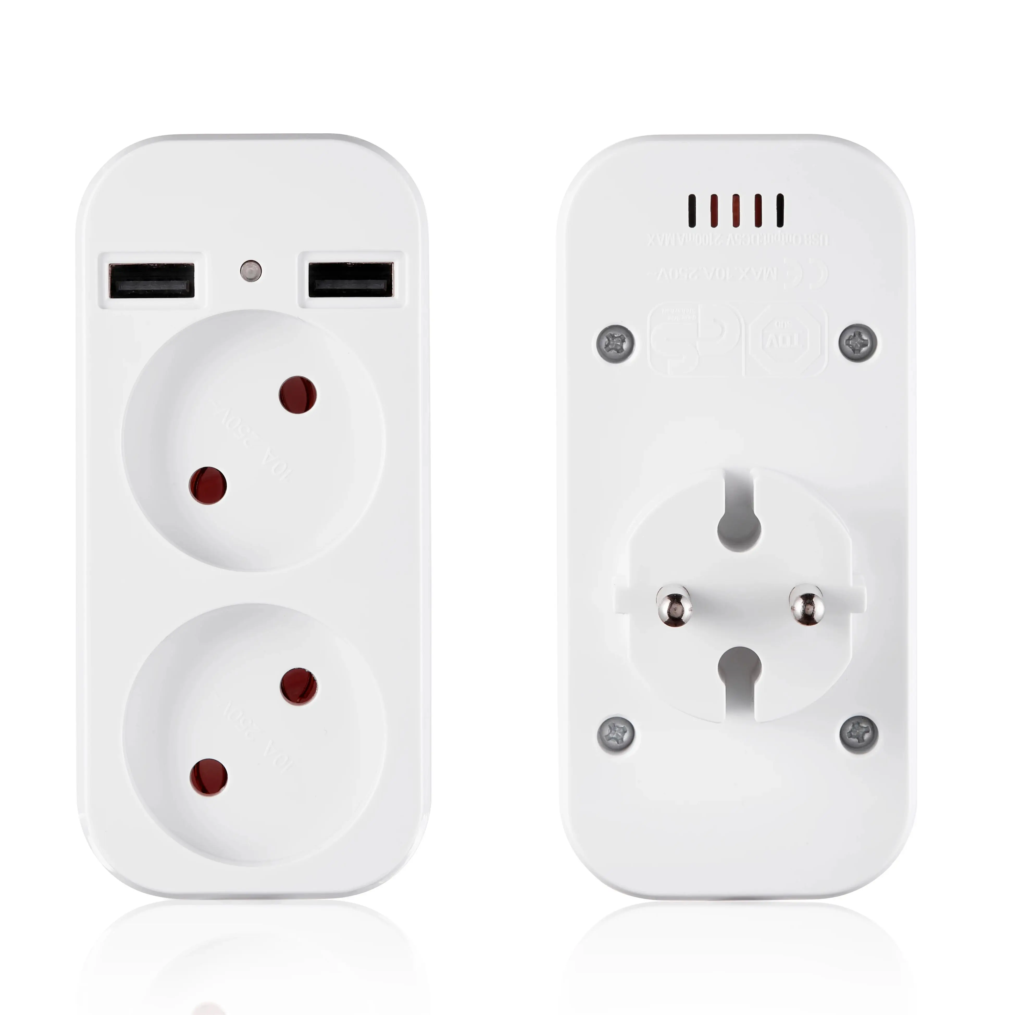 

Двойная европейская розетка с USB