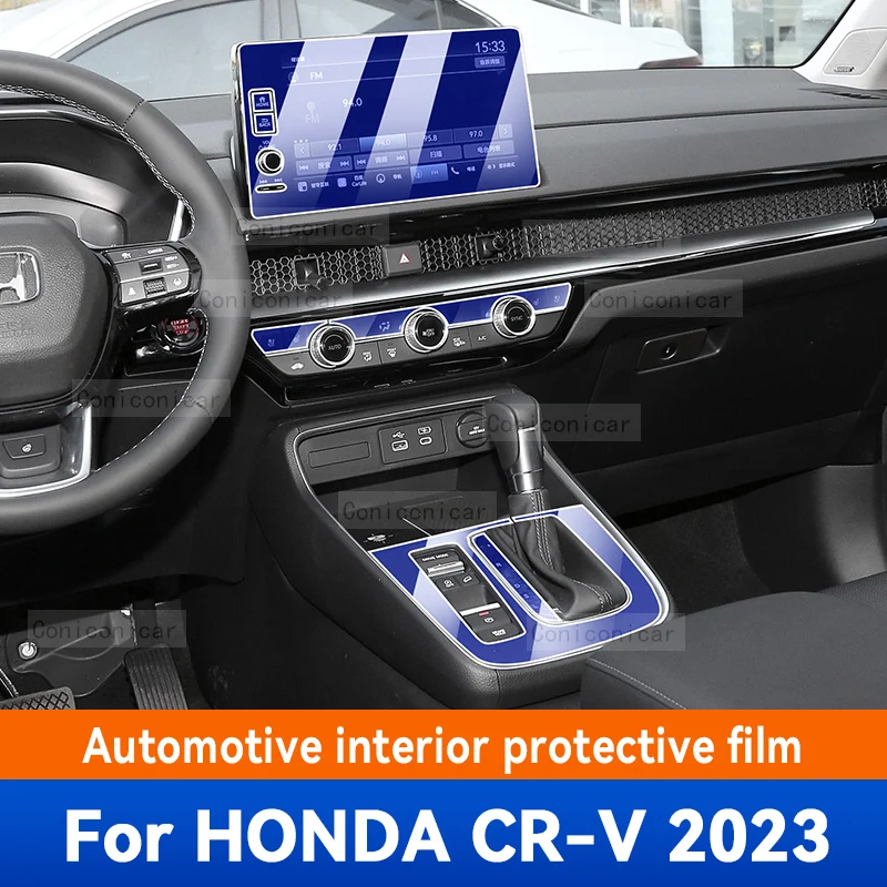 

For Honda CR-V CRV 2003 Car Interior Gearbox Panel Anti-Scratch Protective Transparent TPU Film Cover Accessories Sticker