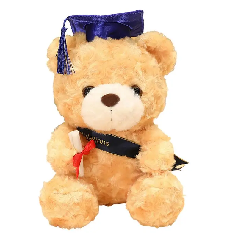 

Выпускной, коричневый медведь, плюшевый, класс 2022, подарок на выпускной, набивное животное, медведь с градиентом для средней и старшей школы, университета