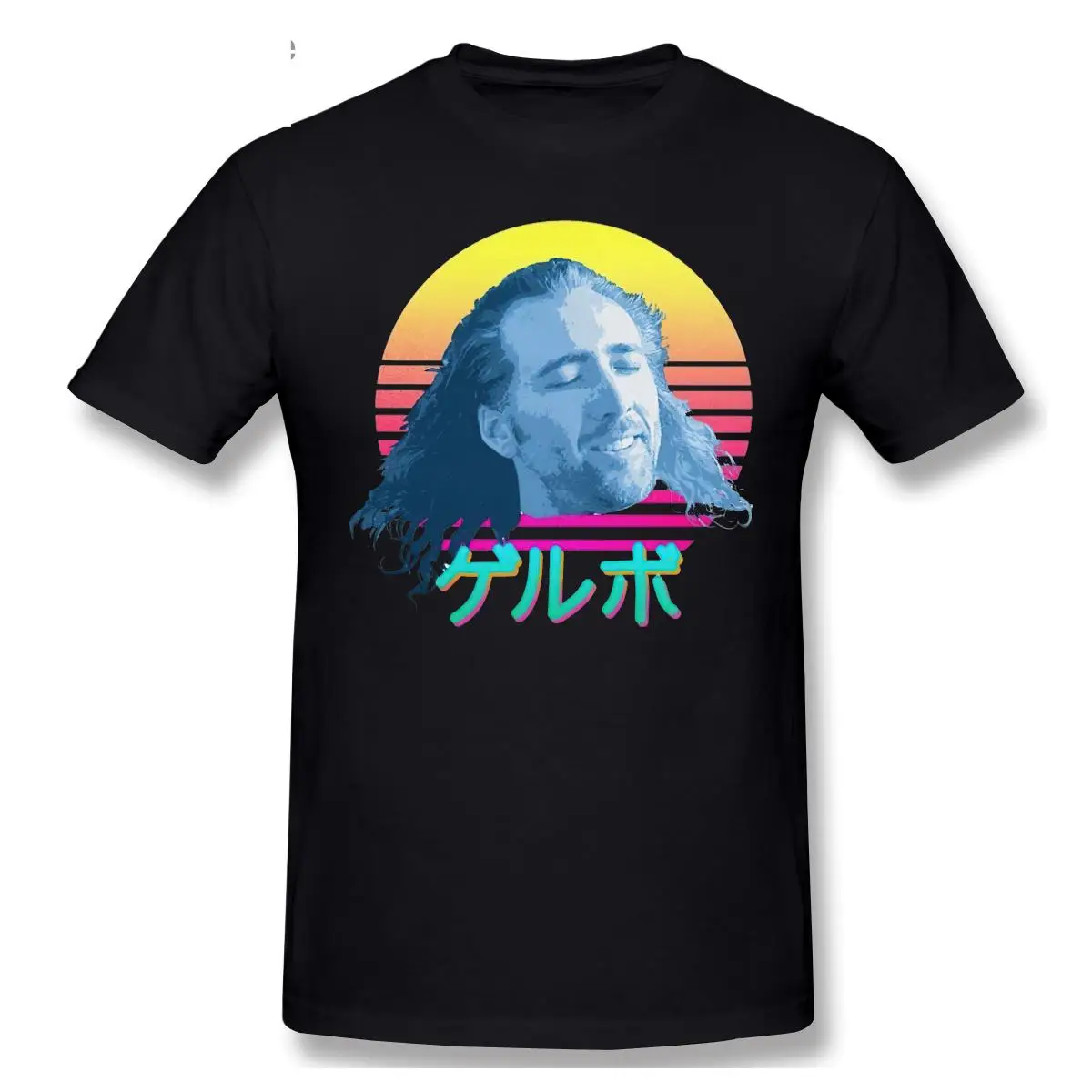 

Funny Nicolas Cage Meme T Shirt For Men Soft Cotton Tshirt Casual T-shirt Short Sleeves Vaporwave Tee Tops Fitted Apparel Merch