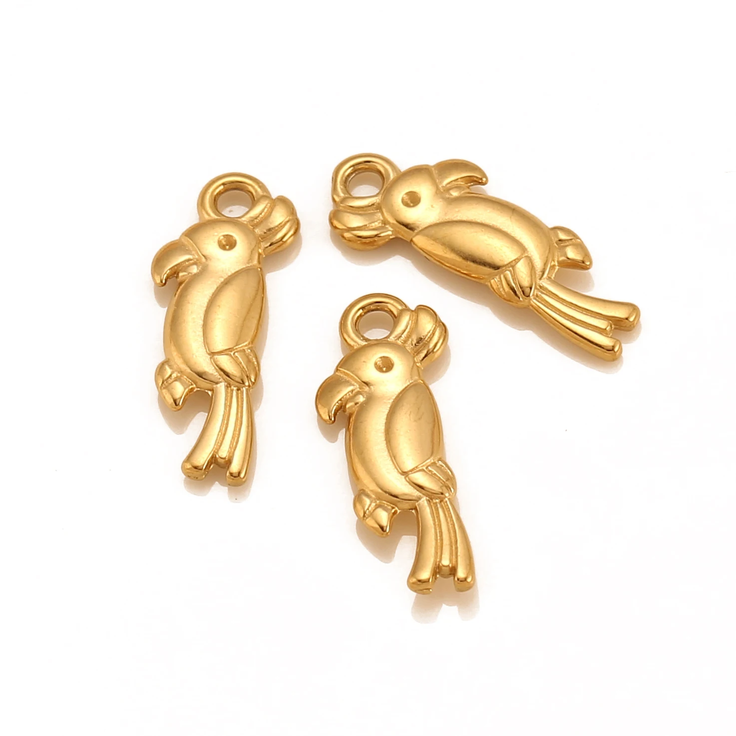 3pcs/Lot Симпатичный мальчик подвески из нержавеющей стали Маленькая птица