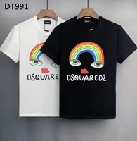 new 1964 dsquared2 men clothing letter print round neck short sleeve mens and womens cotton t shirt dt991