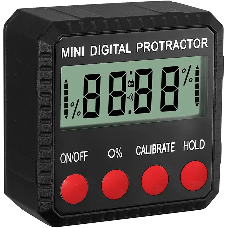 

Digital Inclinometer 90° Angle Protractor Level Box with Magnetic Base Backlight Angle Detector Level for Woodworking