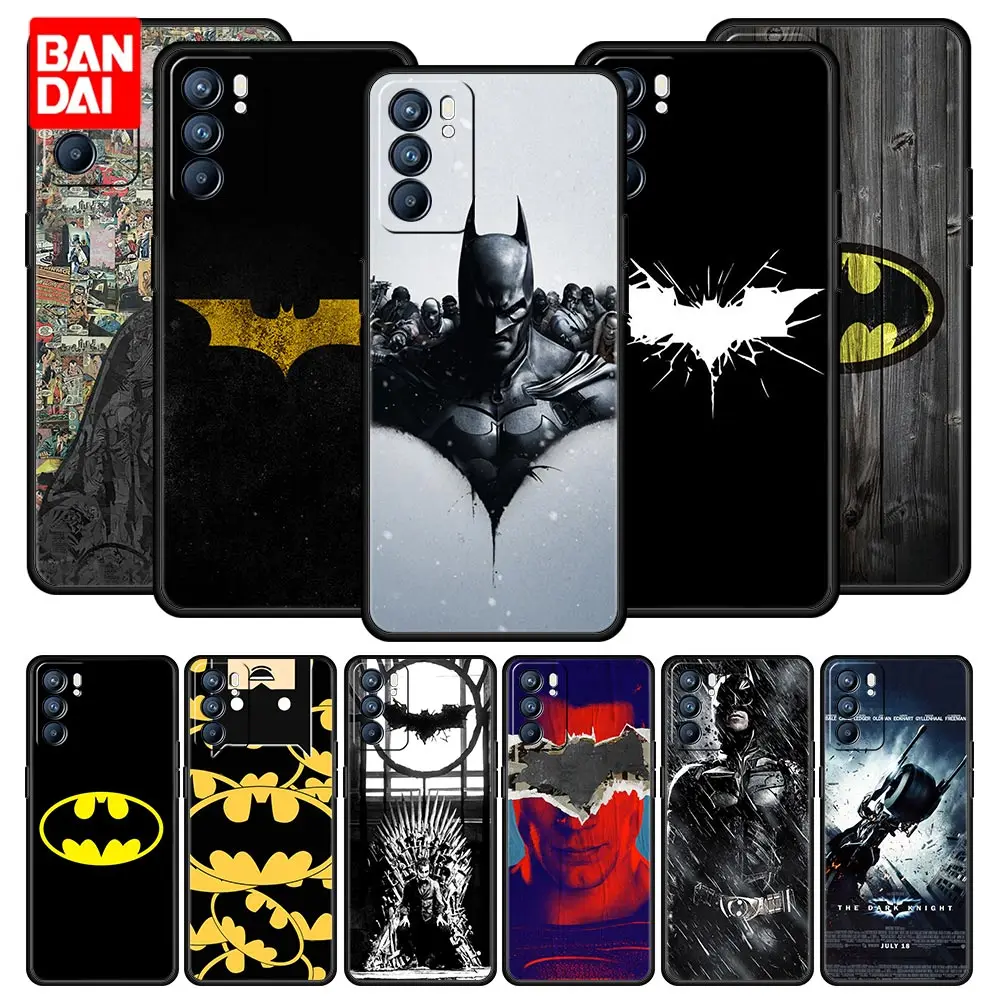 

Batman Joker Dark Knight Case for Oppo A3s A5s A9 A15 A31 A52 A53 A54 A74 A93 A94 F19 Pro 4G Capa Funda Luxury Black Style Cover