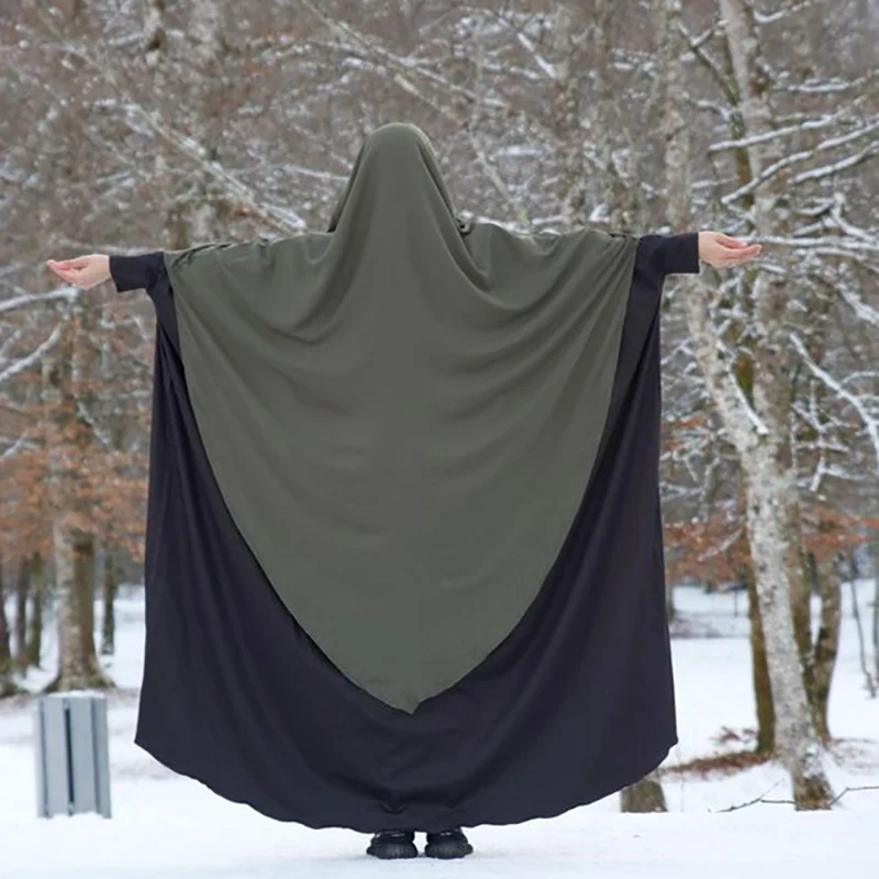 

Nida Jilbab Long Khimar комплект из 2 предметов, Женская скромная мусульманская одежда, молитвенный хиджаб Niqab