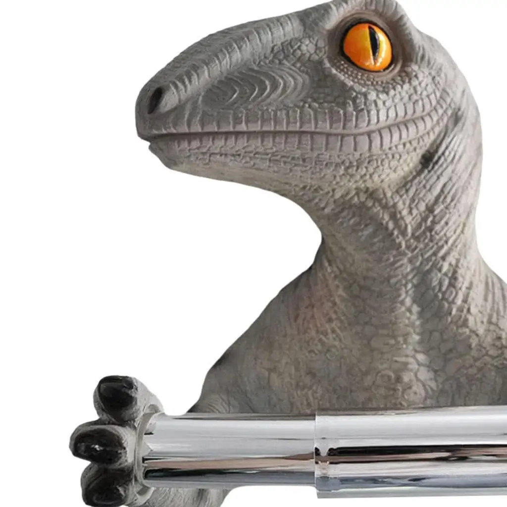 

Dinosaur Toilet Paper Holder Shelf Organizer Punch Free for Home Decoration