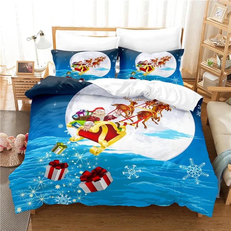 

Комплект постельного белья Рождественский лось для спальни мягкие покрывала для кровати домашний комфортный пододеяльник и наволочка