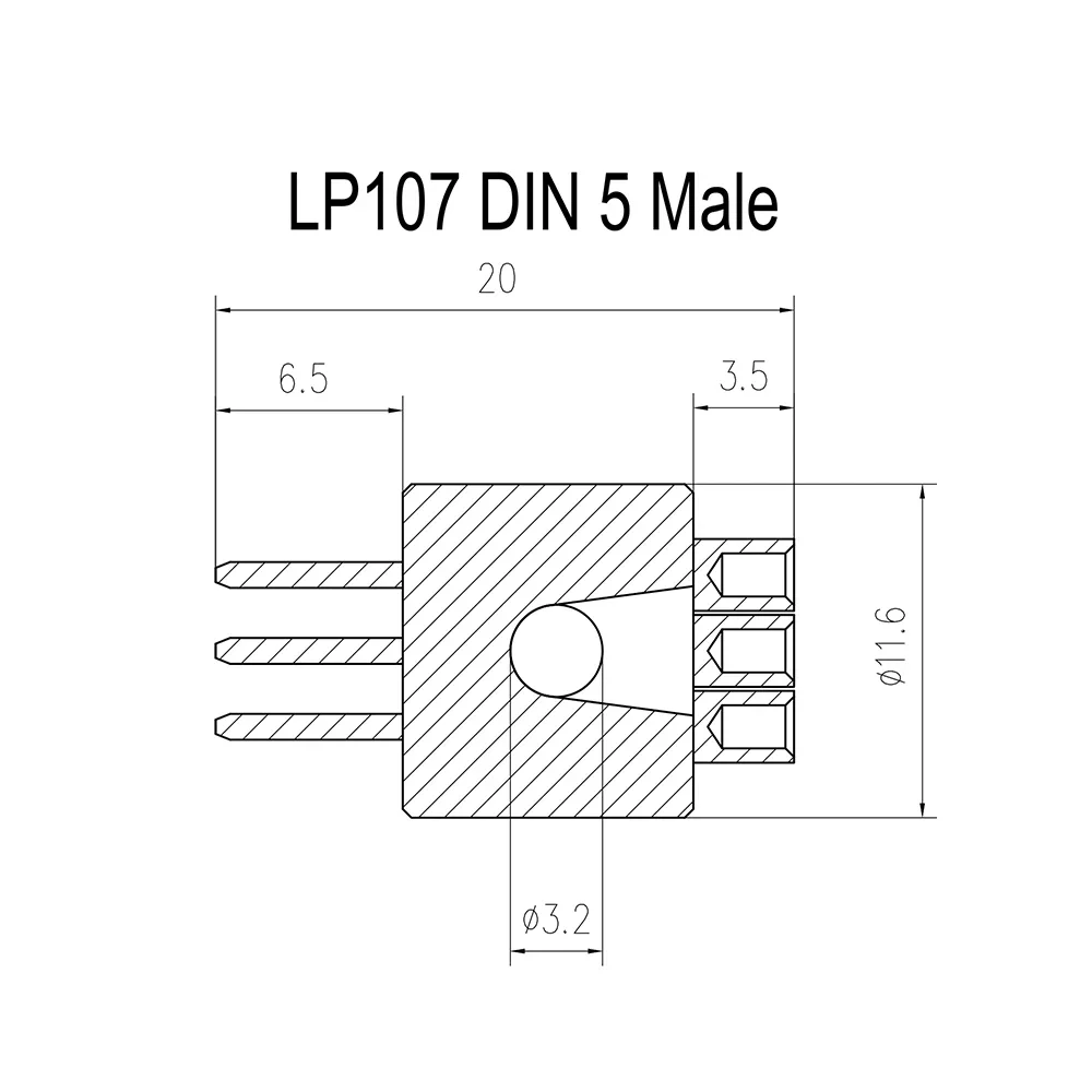 Viborg LP107G Позолоченный штекер DIN-фонокорректор из чистой меди M DIN Экономичный