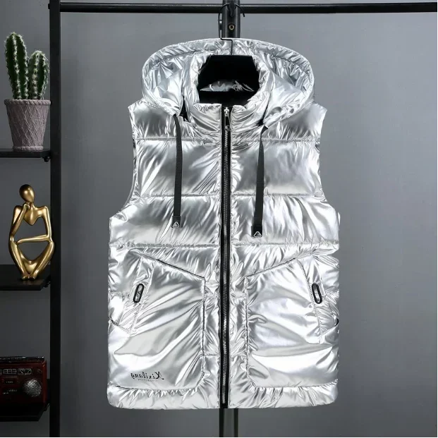 Мужской жилет на осень и зиму яркое пальто пуховой хлопковый теплый трендовая