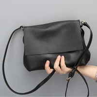ladies casual handbag high quality leather shoulder bag fashion black multilayer storage messenger bag