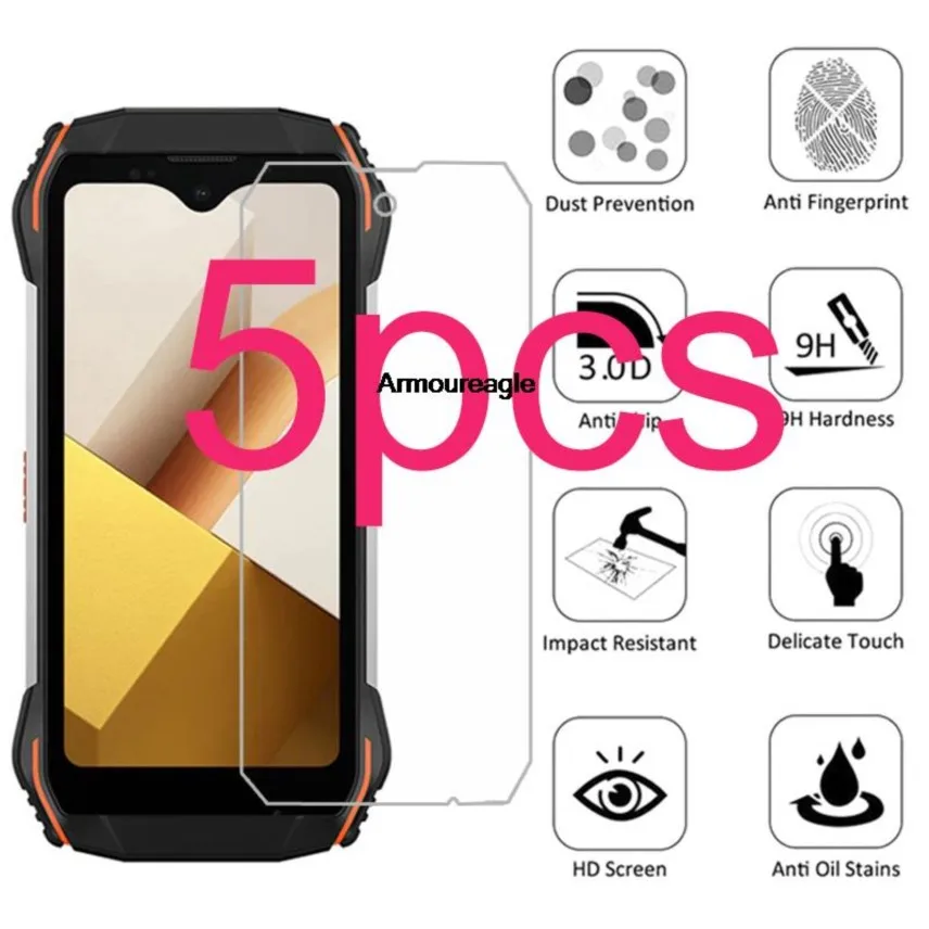 

5pcs 2.5d tempered glass safety guard shield saver on for blackview n6000 film explosion-proof protector for blackviewn6000