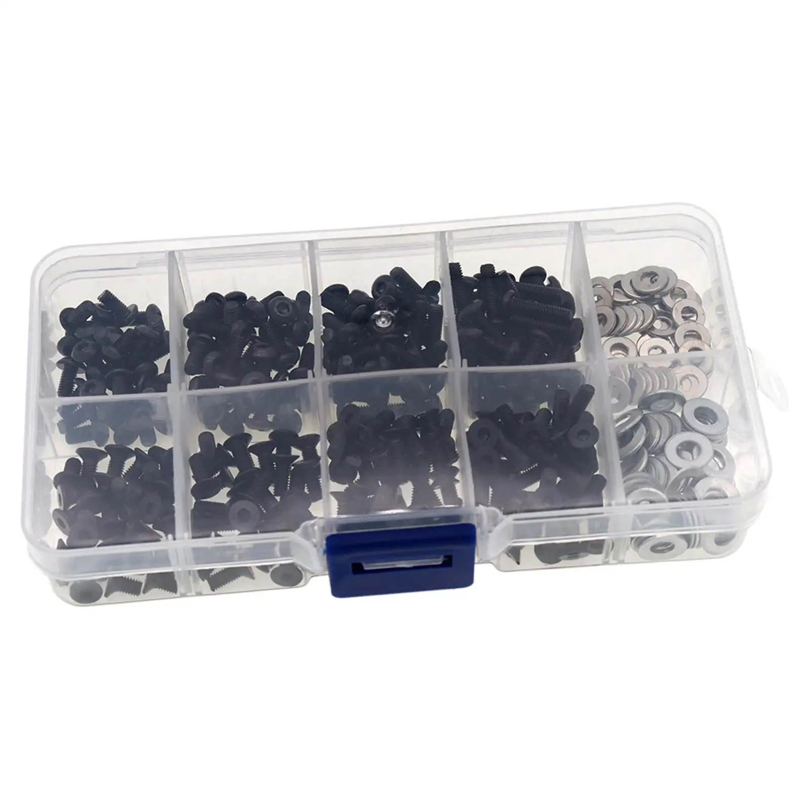 

340 Pieces RC Screw Kit with Box Repair Tool for HSP 1:10 RC Crawler Part