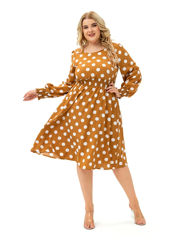 

2022 Fashion Elegant women Dress Casual Street For Summer Women Sexy Party Dresses Plus Size Clothing Strap polka dots Dress