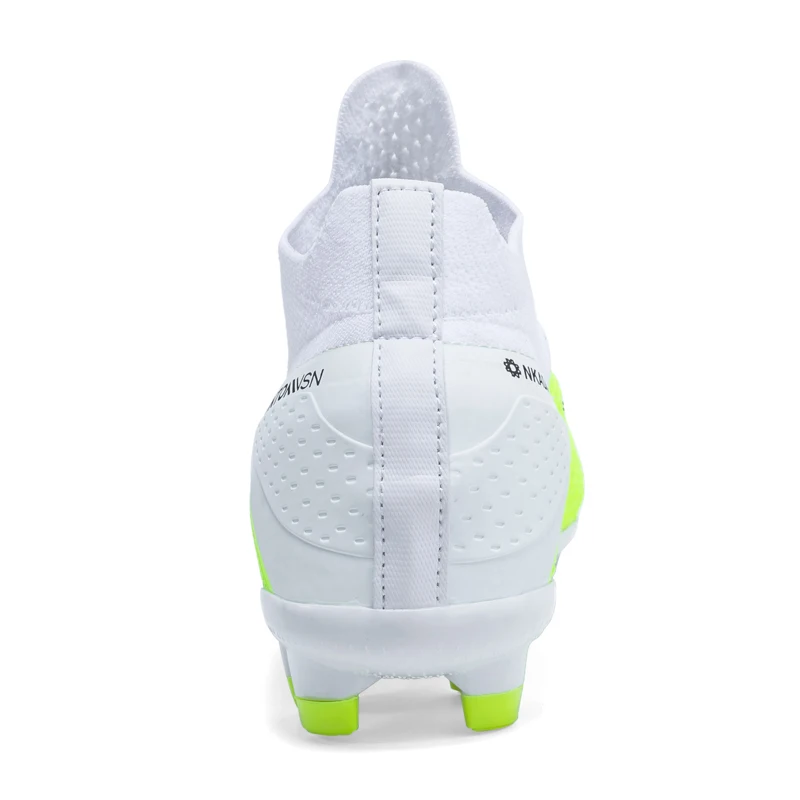 2022 White Green Slip-on Professional Football Boots Men Women Futsal Cleats Large Size 47 48 FG/TF Society Soccer Shoes for Men