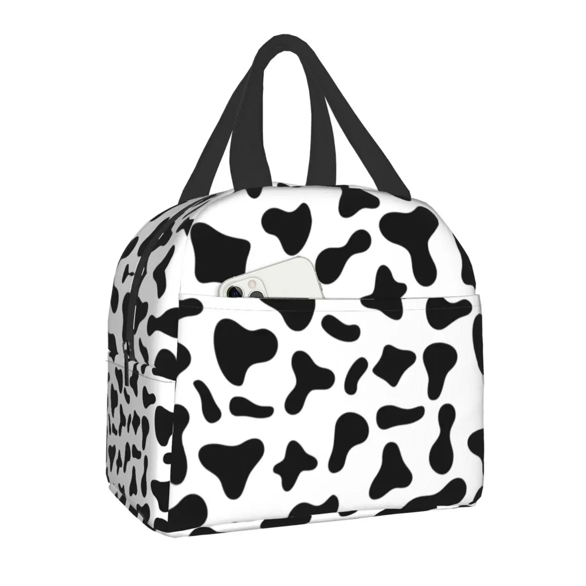 

Ланч-бокс с изображением коровы для женщин и детей, портативный герметичный термоохладитель с изоляцией для еды, для работы, путешествий, пикника