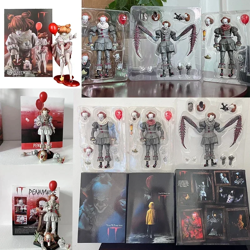 Экшн-фигурка NECA Pennywise Joker игрушечная кукла ужас Хэллоуин рождественский подарок 18