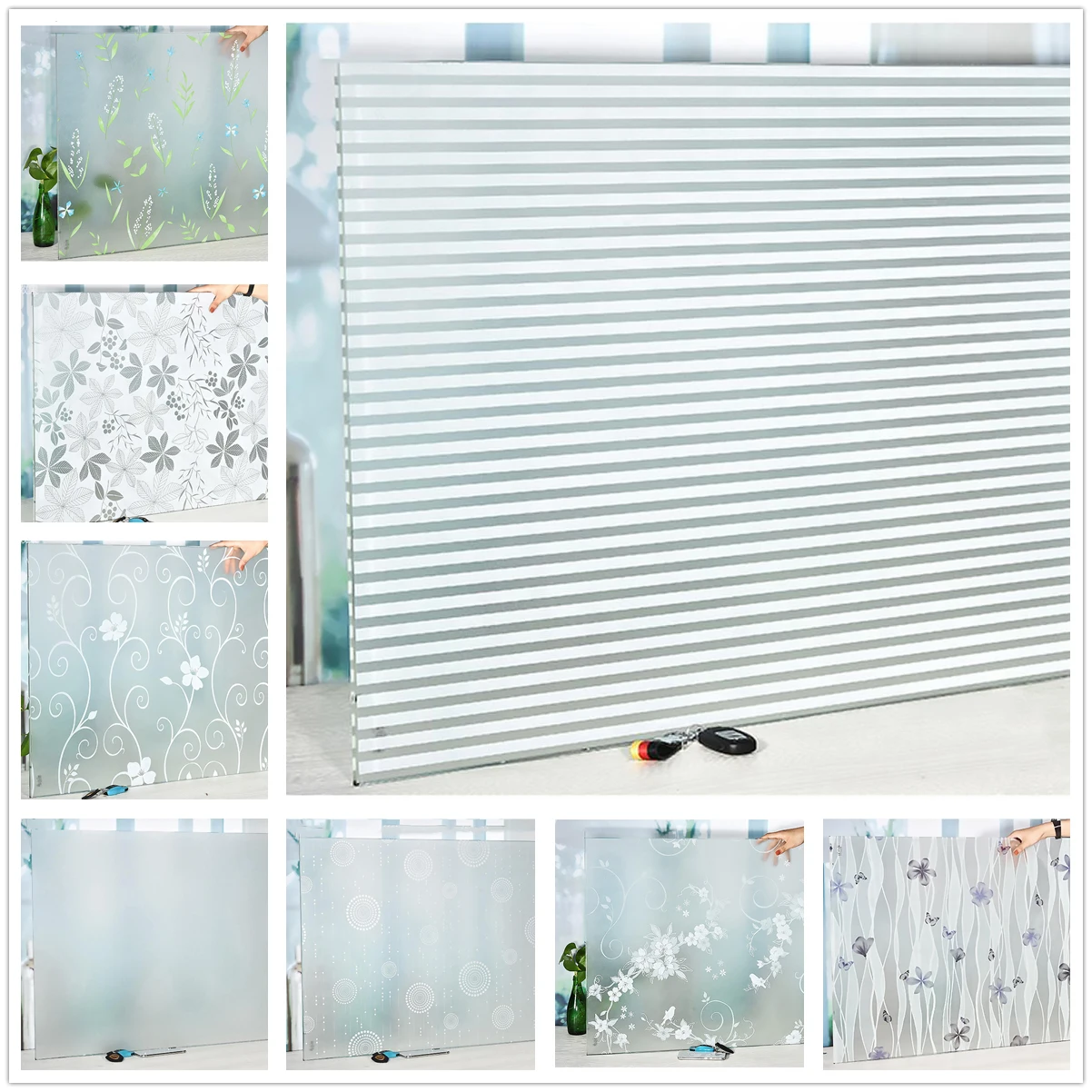 

High Quality Frosted Window Film Privacy Opaque Matte Stained Glass Film Self-Adhesive Anti-UV Window Stickers for Office Home