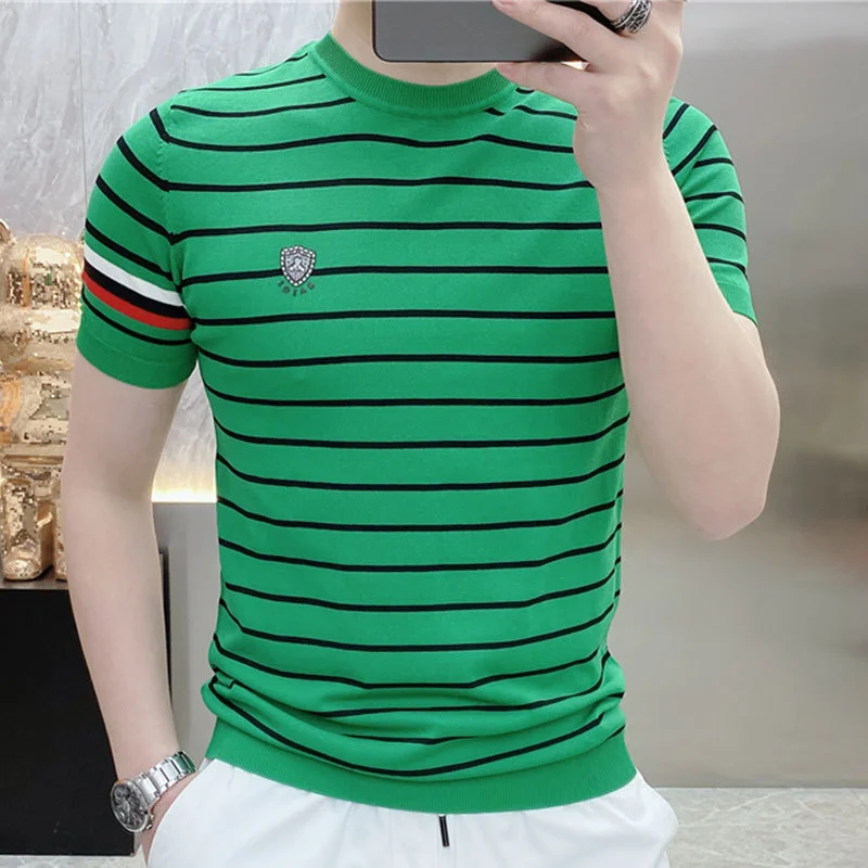 

2023 Высококачественная Европейская футболка с контрастными полосками, мужская рубашка с коротким рукавом, Мужская поло, мужская рубашка высокого качества