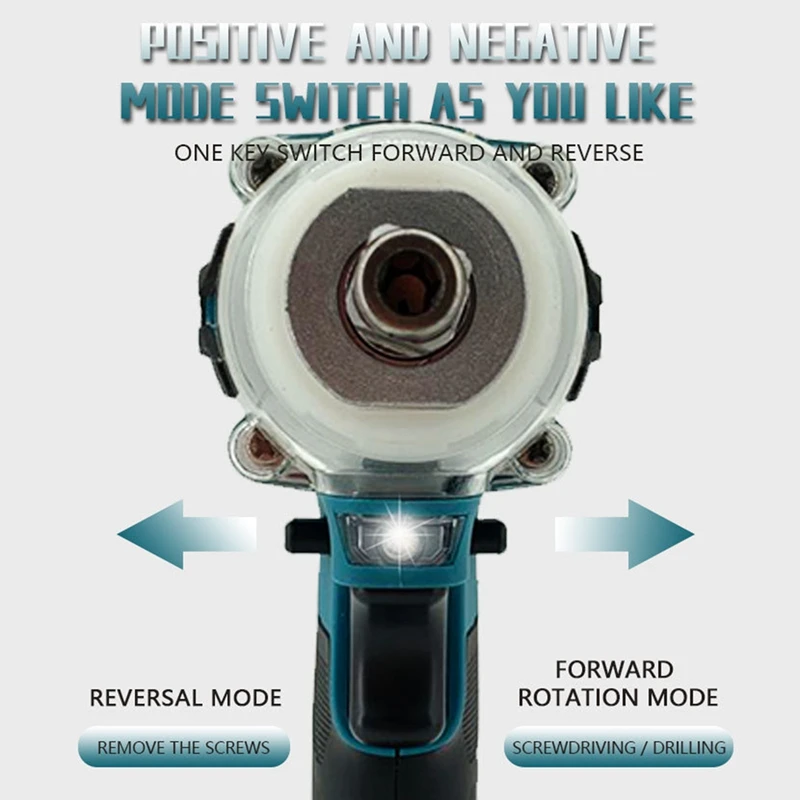 Electric Impact Wrench Brushless Cordless 1/2 Inch For Makita 18V Battery Screwdriver Power Tools