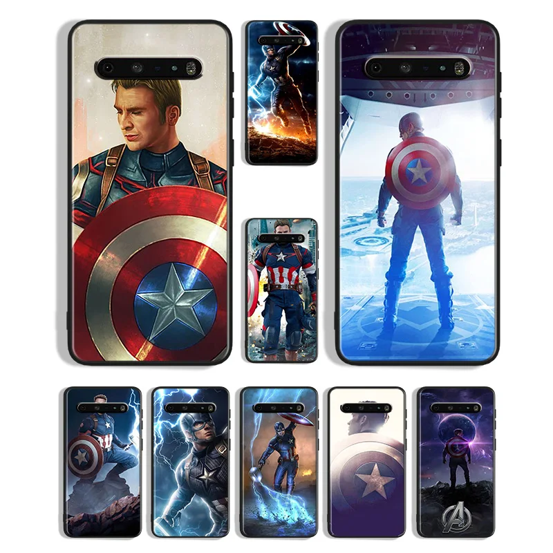 Marvel captain america для LG K92 K71 K61 K52 K51S K42 K41S K40S K22 Q60 V60 V50 V40 V30 G8X G8 ThinQ Black чехол телефона