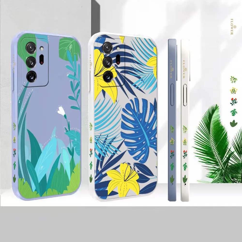

Luxury Leaf Flowers Cover For Samsung A50 A30 A20S A10S A10 A14 M32 M22 M12 M32 M40S M80S M60S Note 20 10 9 Pro Plus Lite Case