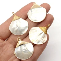 natural shell charms scallop shape pendants jewelry making diy women necklace bracelet earrings water drop charms accessories