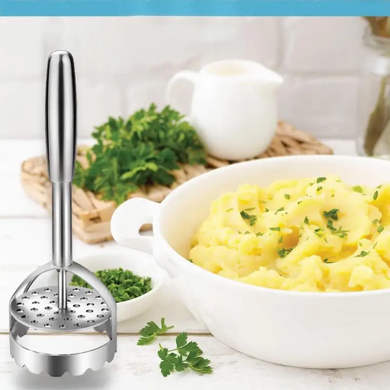 

Stainless Steel Potato Masher Pumpkin Garlic Vegetable Fruits Masher stain-Resistant Food Masher Kitchen Gadget Accessories