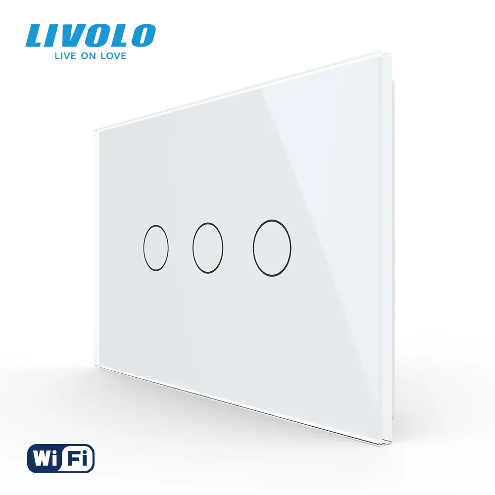 

Умный настенный сенсорный выключатель LIVOLO с Wi-Fi, автоматизация беспроводная, 1 канал, управление через приложение, для Google home,Aleax
