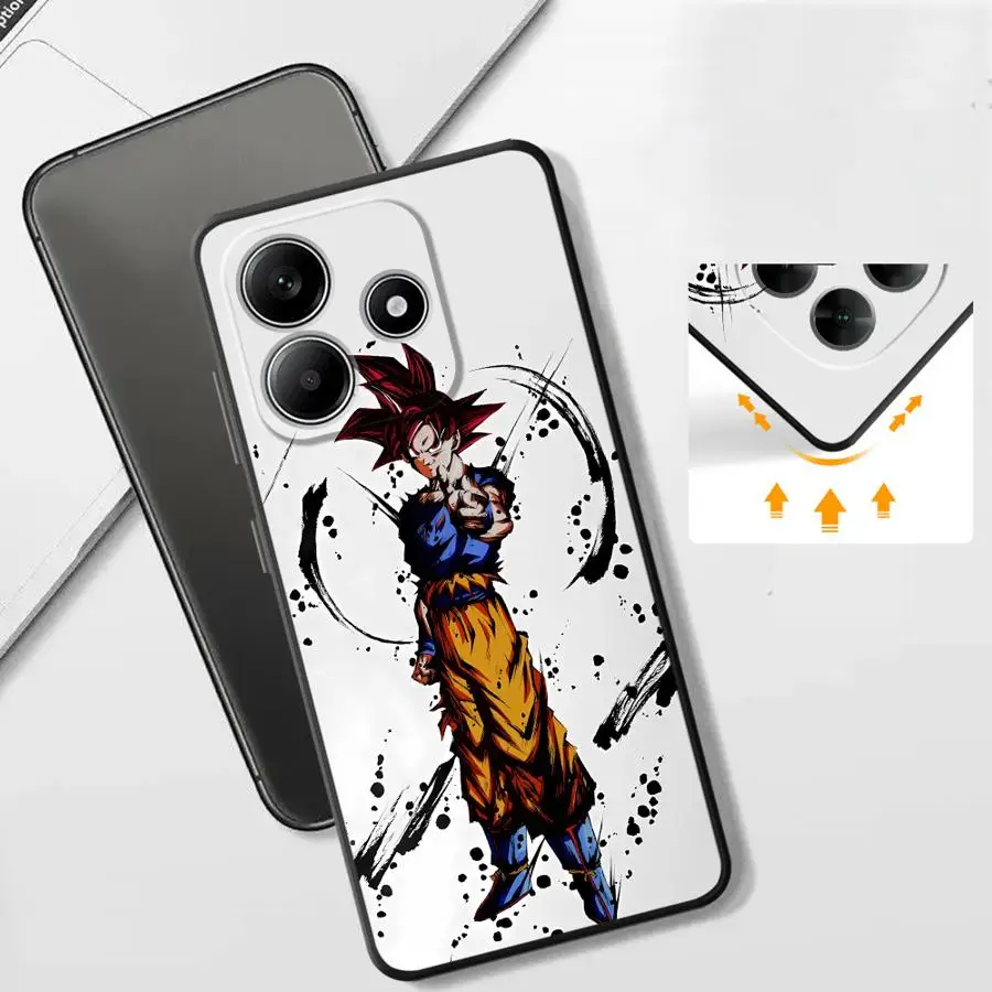 Фото Чехол для Xiaomi Redmi Note 11s 12s 10 13 Pro Plus 7 8 10S 9S 11 14 9 12 Pro, чехол для телефона, аниме D-ragon Balls №2