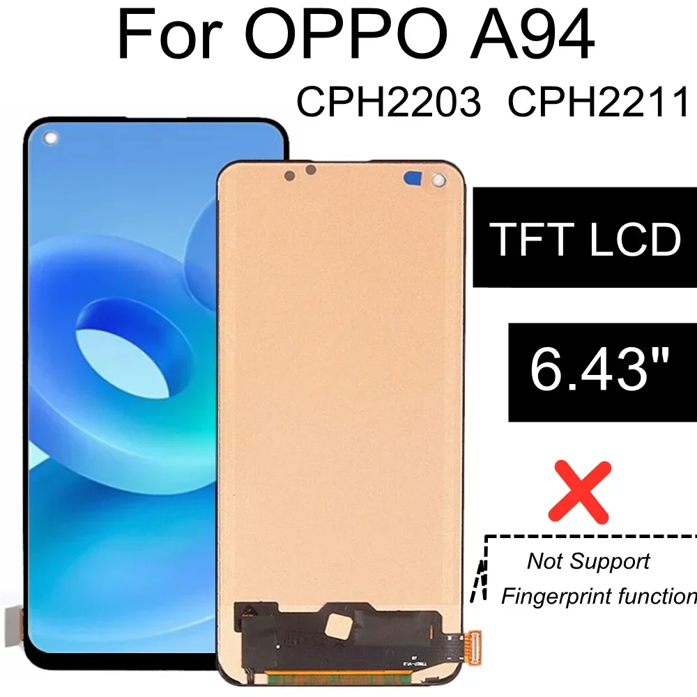 6 43 &quotTFT ЖК-дисплей для OPPO A94 5G CPH2211 дигитайзер сенсорного экрана в сборе замена Oppo