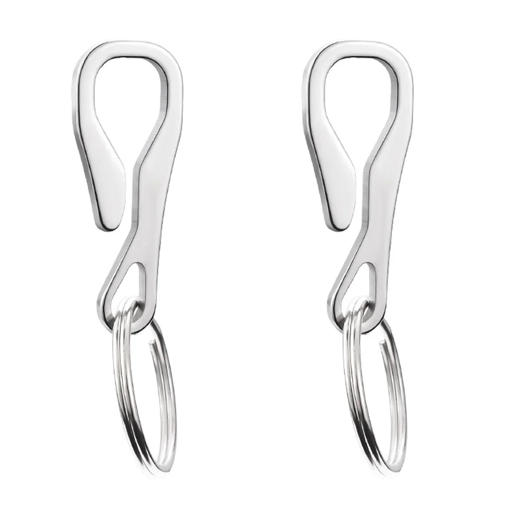 

2 Pcs Belt Key Rings Outdoor Hooks Hanging Carabiner Buckle Keychain Keychain Pocket Clip Belt Hook