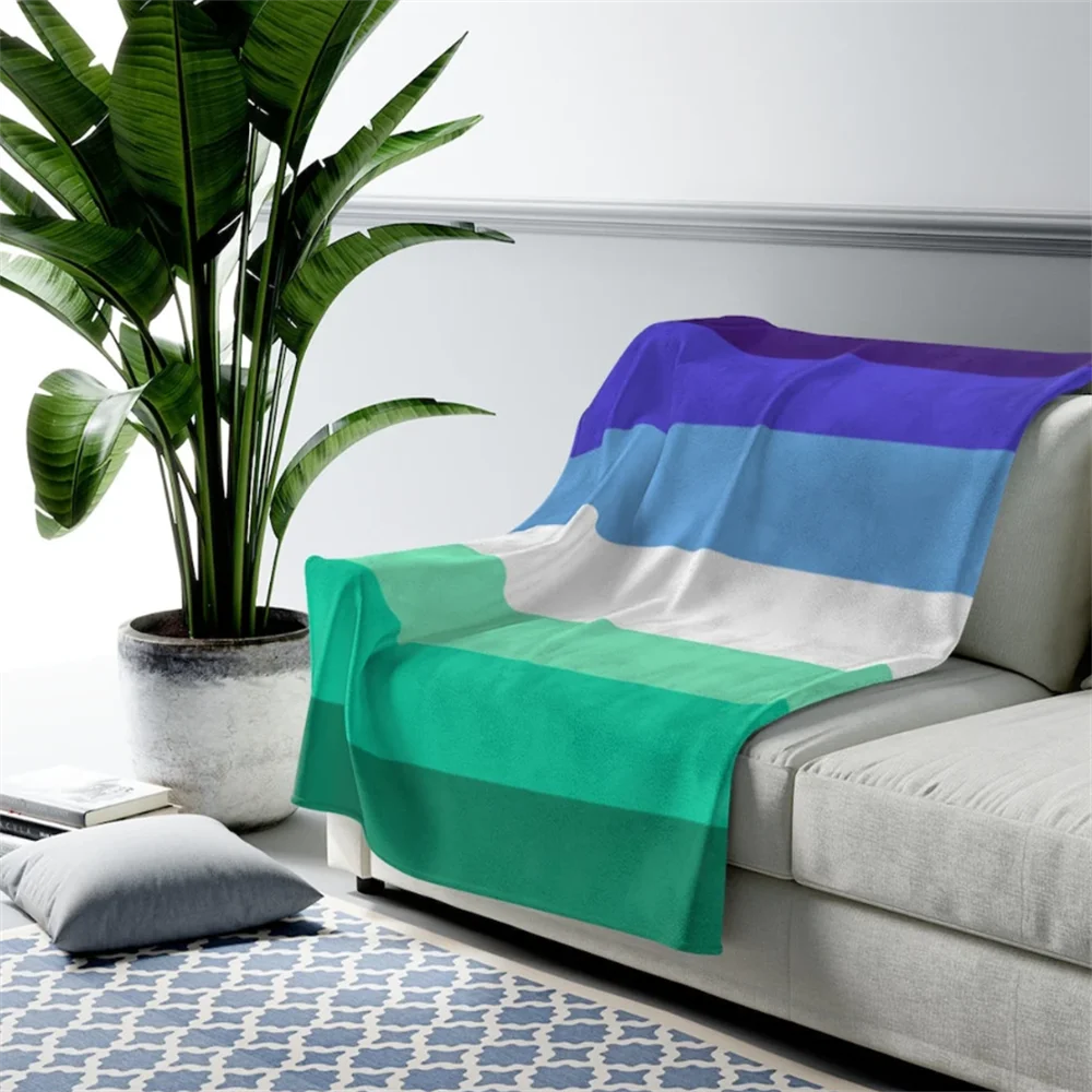 Плюшевое одеяло для геев гордости MLM гей-друг гей-бойфренд флаг цвет