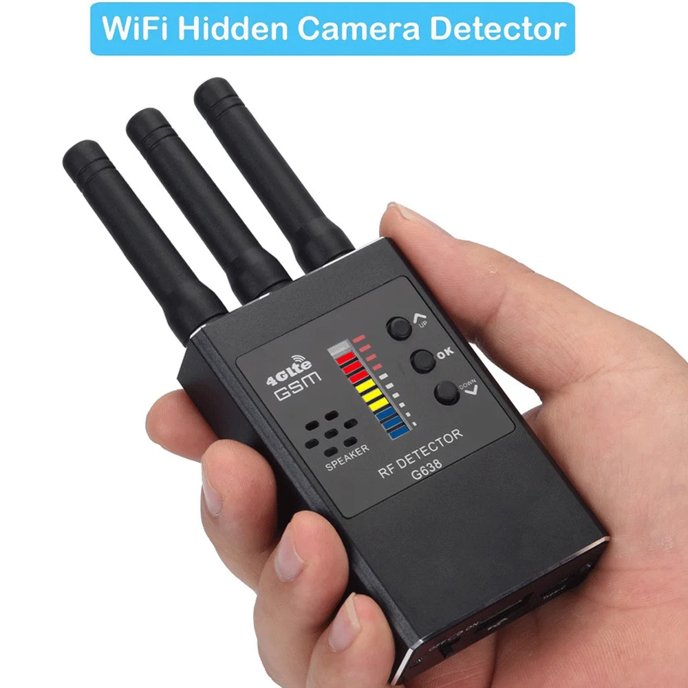 

G638 Anti Spy Wireless RF Signal Detector Bug GSM GPS Tracker Hidden Camera Eavesdropping Device Military Professional Version