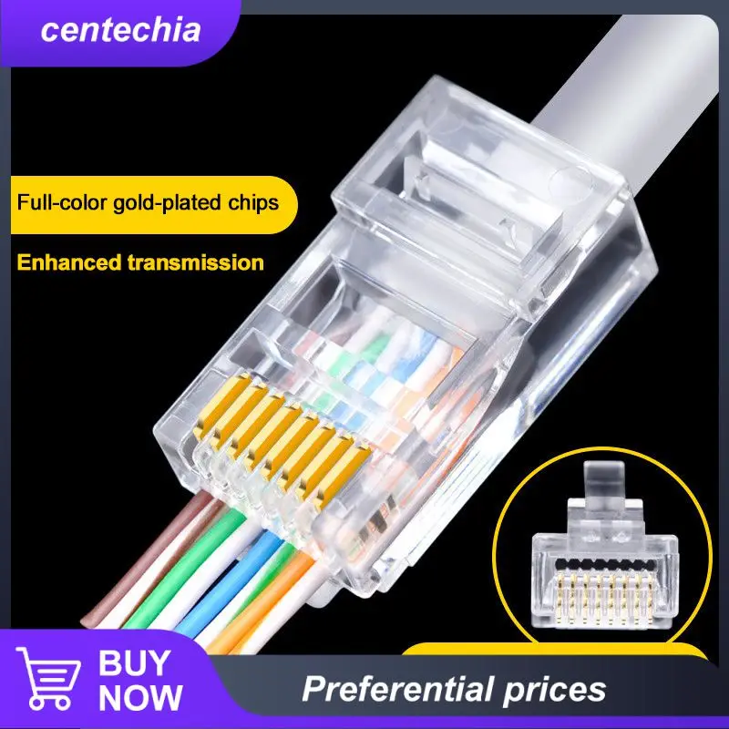 

High Speed Cat5 / Cat5e Lan Network Cables Adapter High Quality Rj45 Modular Adapter Connectors Gold-plated Chip Durable Adapter