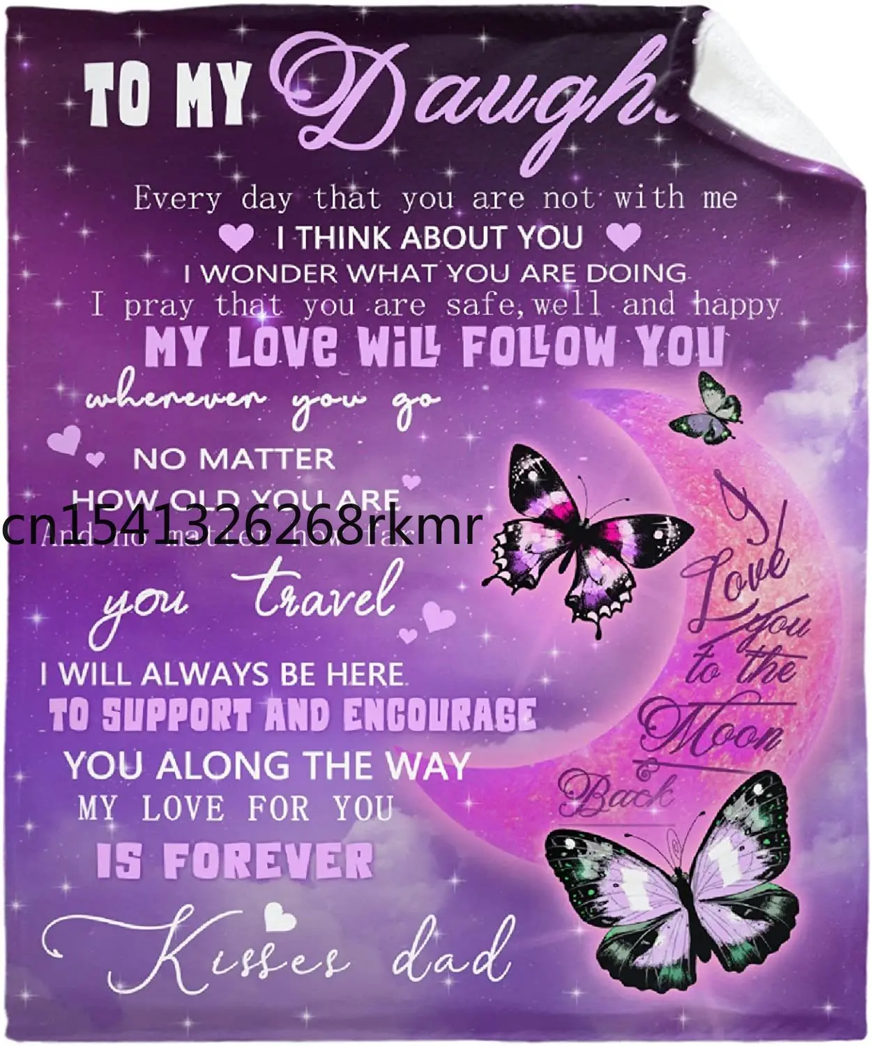 

Darani to My Daughter from Dadbutterfly Lightweight Super Soft Cozy Throw Blanket Warm and Lightweight Soft Flannel Blankets