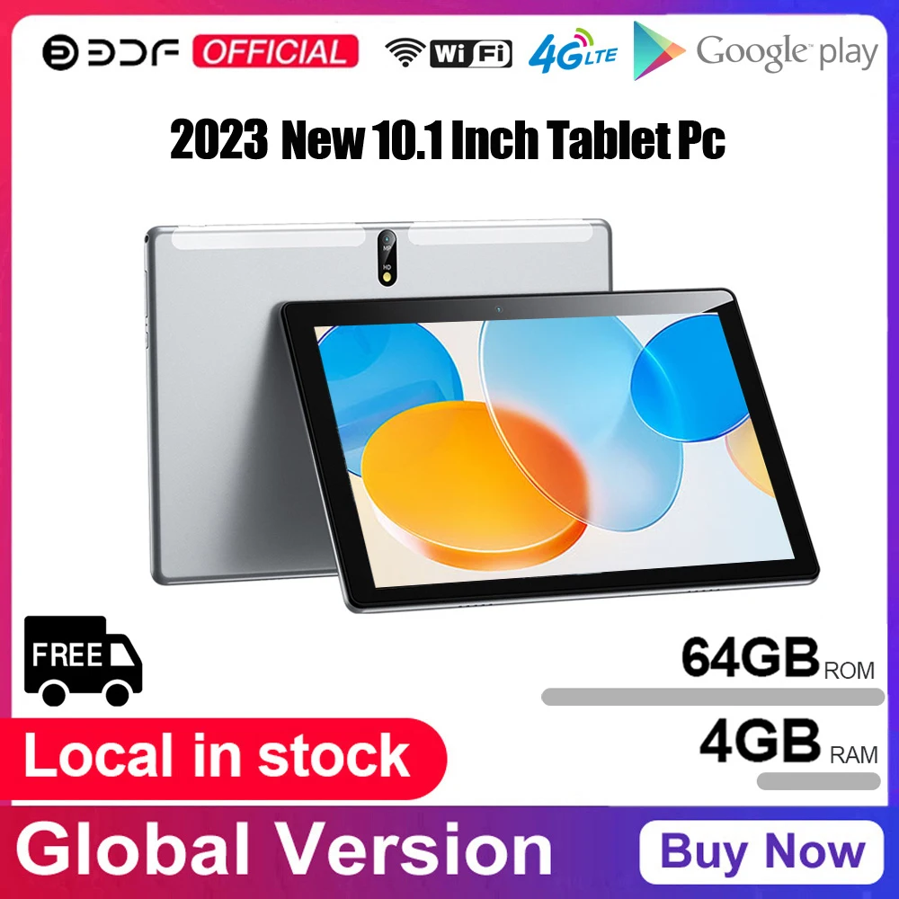 

2023 New Pro 10.1 Inch Tablets Android 10.0 Octa Core 4GB/64GB Dual SIM 4G LTE Network Tablette WiFi Bluetooth GPS Tablet Pc