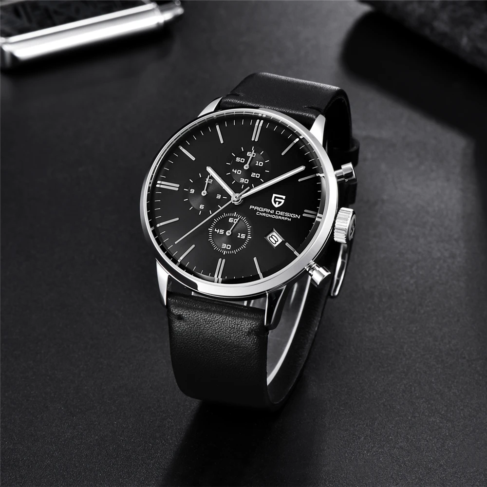 New PAGANI Design 2022 Top Brand Men Automatic Quartz Watch Military Sports Chronograph Stainless Steel Waterproof Clock Relogio enlarge