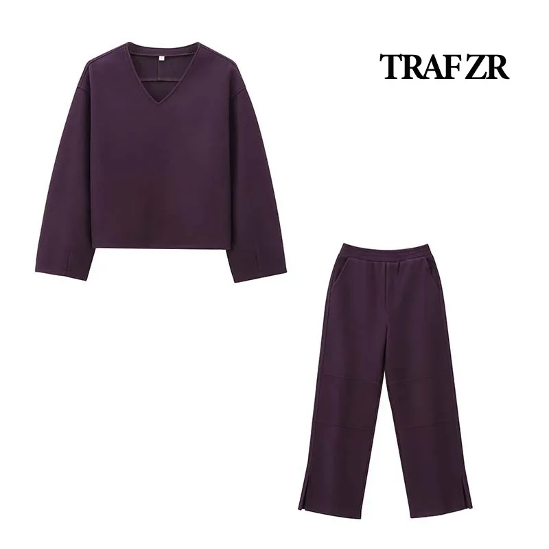 Комплект брюк TRAF ZR женский комплект из двух предметов повседневный элегантный