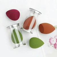 1pc makeup puff with box non latex soft waterdrop beauty egg cosmetic facial sponge packaging wholesale sample