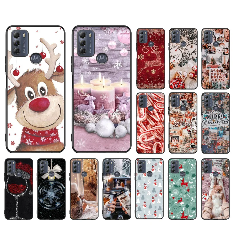 Милый Рождественский телефон с оленем для Moto E32 E32S E20 E40 E7 Plus Edge 40 30 Ultra Neo 20 lite G13 G9Plus