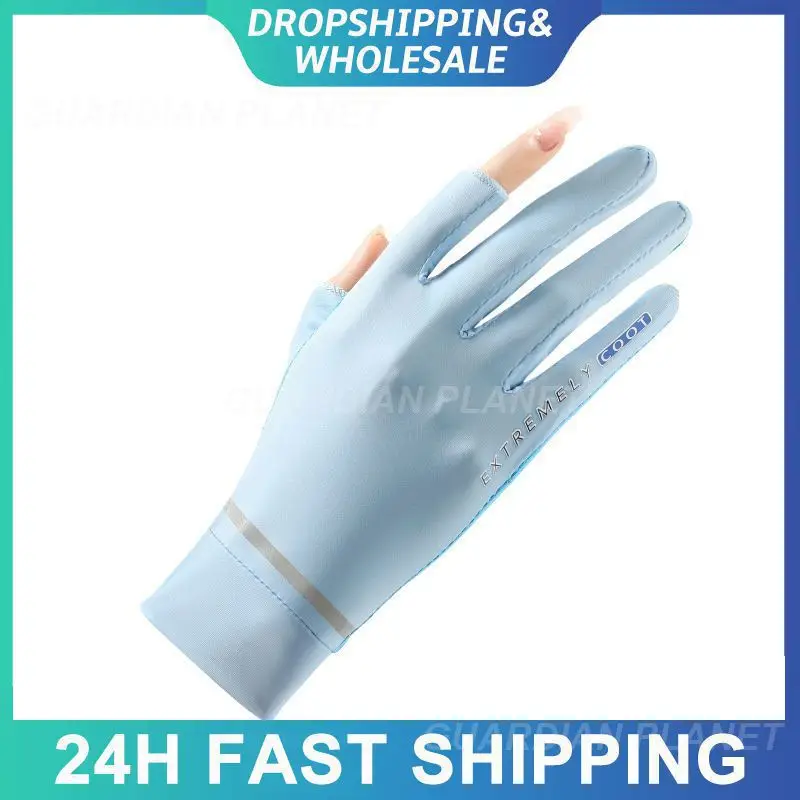 

Ice Silk Anti Slip Protective Glove Touchable Screen For Convenience And Practicality Cycling Equipment Size One Size Fits All