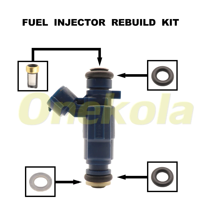 

Fuel Injector Seal O-Ring Kit Seals Filters for 35310-2B000 For Hyundai i20 i30 & KIA Ceed 1.4L