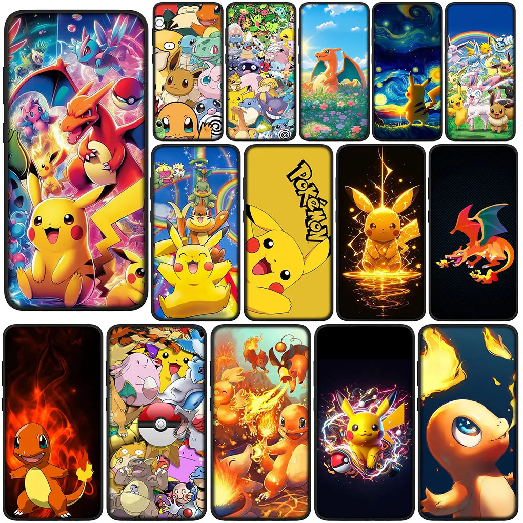 Чехол Charmander P-Pokemons GO P-Pikachus для телефона Xiaomi Redmi Note 9 8 11 Pro 4G 5G 9S 11S 9A 9C NFC 9T 8A Мягкий