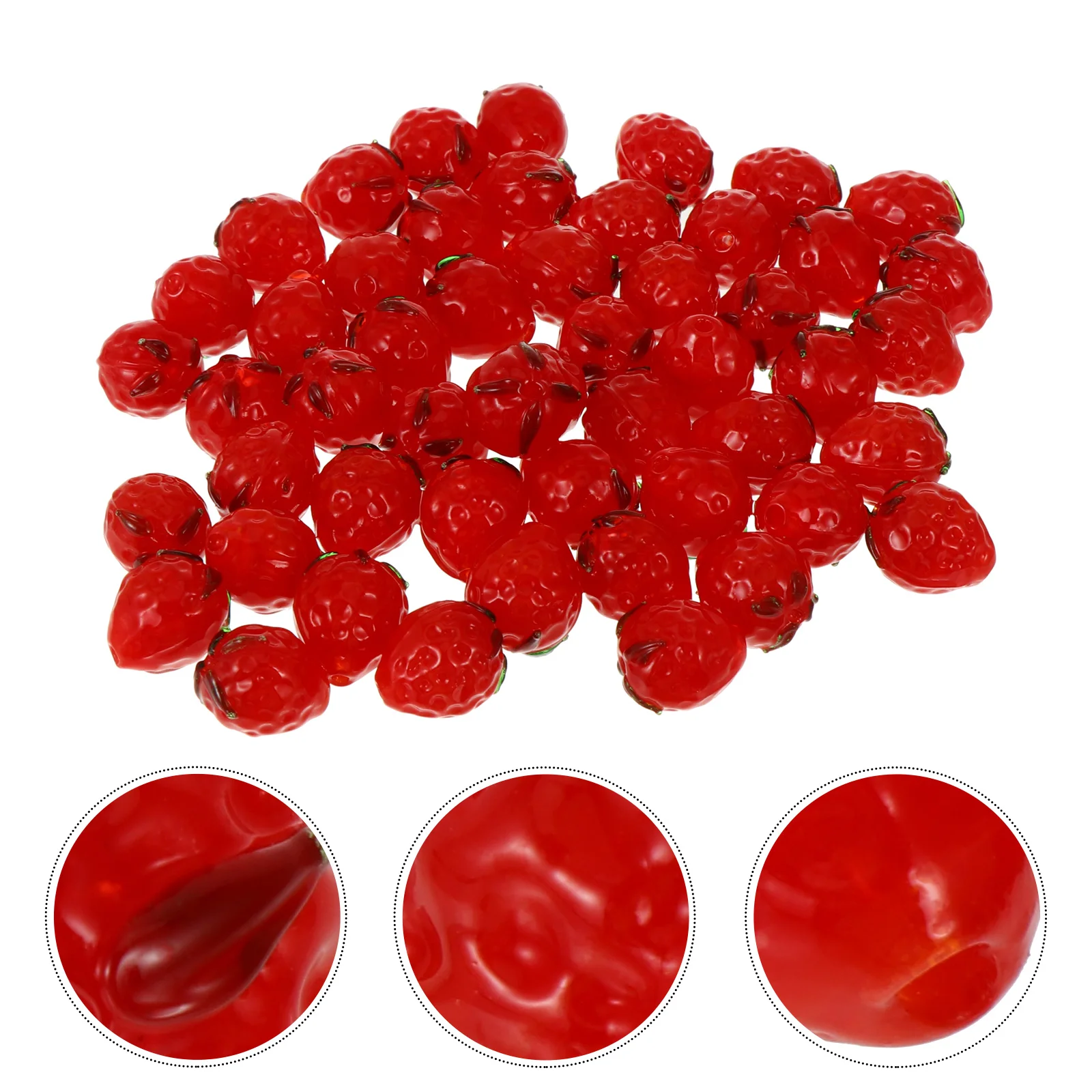 

Jewelry Making Supplies Strawberry Loose Beads Beading Handmade Necklaces DIY Material