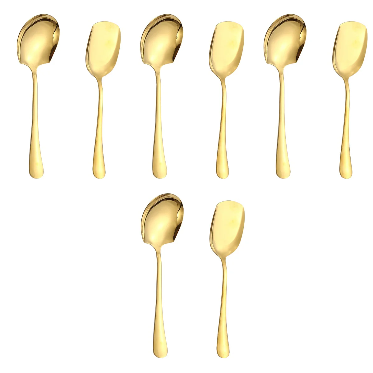 

8 Stainless Steel Serving Spoons Soup Scoops Handle Serving Spoon