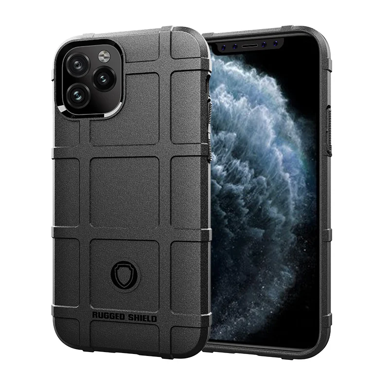 

For iPhone 13 12 11 Pro XR XS Max X 7 8 Plus SE2020 Rugged Fiber Shield Matte Rubber Anti-fall Shockproof Armor Ring Case Cover