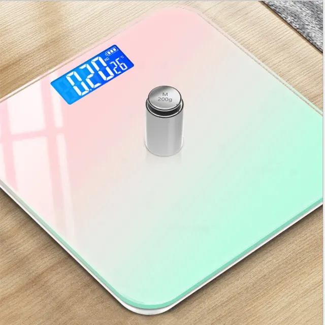 Gradient Color Intelligent LCD Electronic Scale Digital Display Glass Weight Scale Balance Body Health And Weight Loss 5