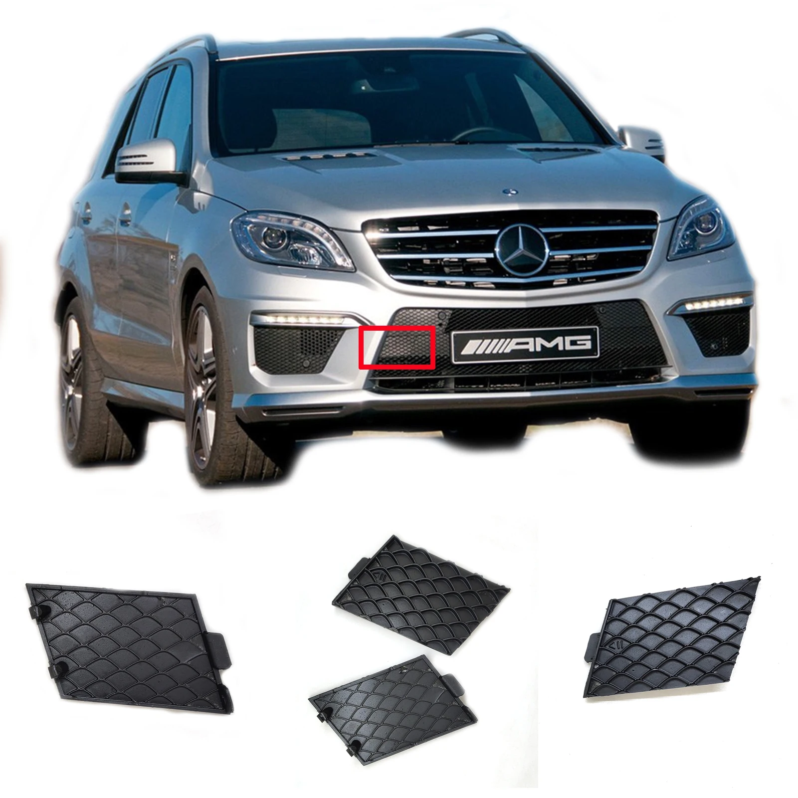 Передняя крышка для буксировки 11-14 Mercedes AMG W166 X166 ML63 ML63AMG GLE63 GLE63AMG 1668851323