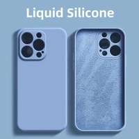 liquid silicone case for apple iphone 13 12 pro max 11 se 2020 7 8 plus for iphone 11 pro max xr xs x full cover luxury