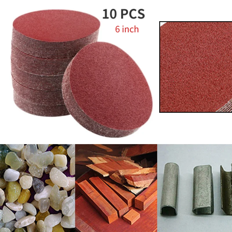 

10pcs 6inch Round Sandpaper Disk 150mm 60-5000 Grits Polishing Pad Sander Paper Sand Sheets Abrasives For Polish